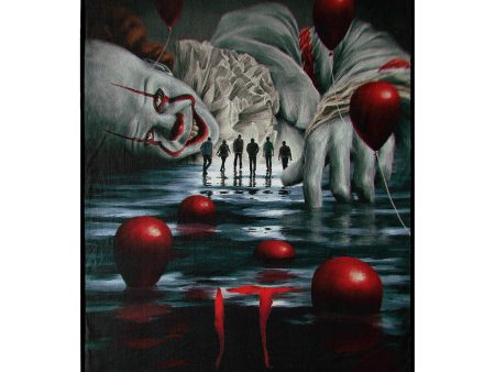 Warner Bros. It 2 Pennywise Hallucination Micro Raschel Throw Blanket 46x60 Inches Sale