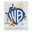 Warner Bros. WB 100 Anniversary Silk Touch Throw Blanket 50x60 Inches Fashion