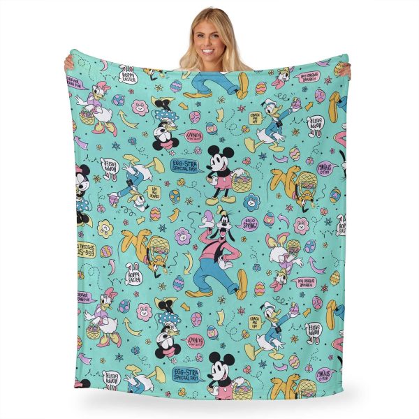 Disney Mickey Mouse Egg Hunt Silk Touch Throw Blanket 50x60 Inches Online