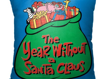 Warner Bros. Year Without A Santa Claus Bag Of Toys Throw Pillow For Sale