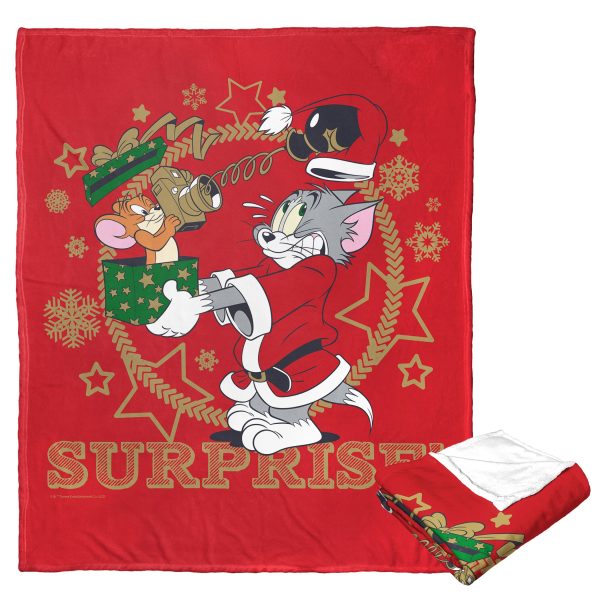 Warner Bros. Tom And Jerry Surprise Silk Touch Throw Blanket 50x60 Inches Sale