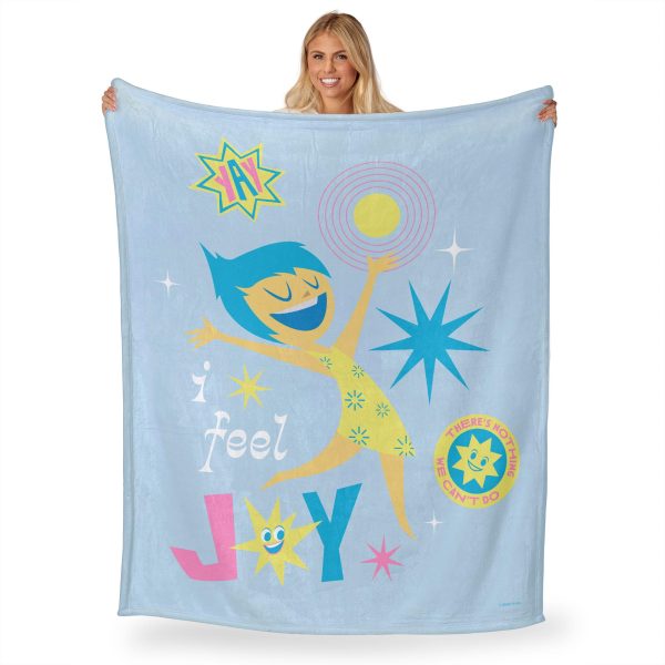 Disney Inside Out 2 I Feel Joy Silk Touch Throw Blanket 50x60 Inches on Sale