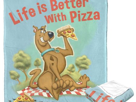 Warner Bros. Scooby-Doo Pizza Is Life Silk Touch Throw Blanket 50x60 Inches For Cheap