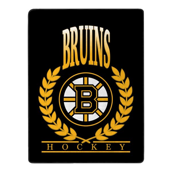 Boston Bruins NHL Plateau Silk Touch Throw Blanket 46X60 Inches For Discount