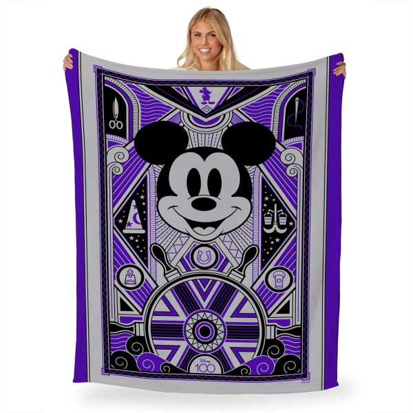 Disney Mickey Mouse Art Deco Mickey Silk Touch Throw Blanket 60x80Inches Online