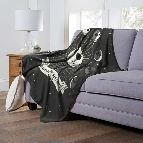 Disney Nightmare Before Christmas Phases Of Jack Silk Touch Throw Blanket 50x60 Inches Online now