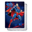 Warner Bros. Superman American Hero Silk Touch Sherpa Blanket 60x80Inches Supply