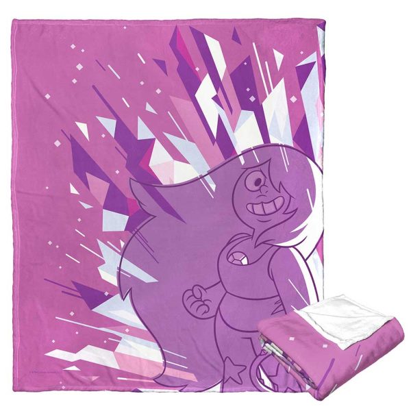 Cartoon Network Steven Universe Amethyst Crystal Burst Silk Touch Throw Blanket 50x60 For Cheap