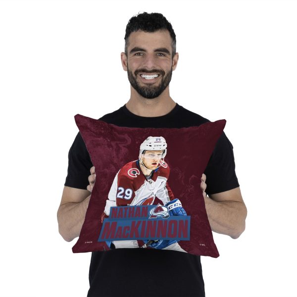 Colorado Avalanche Nathan Mackinnon NHL Throw Pillow 18X18 Inches Supply