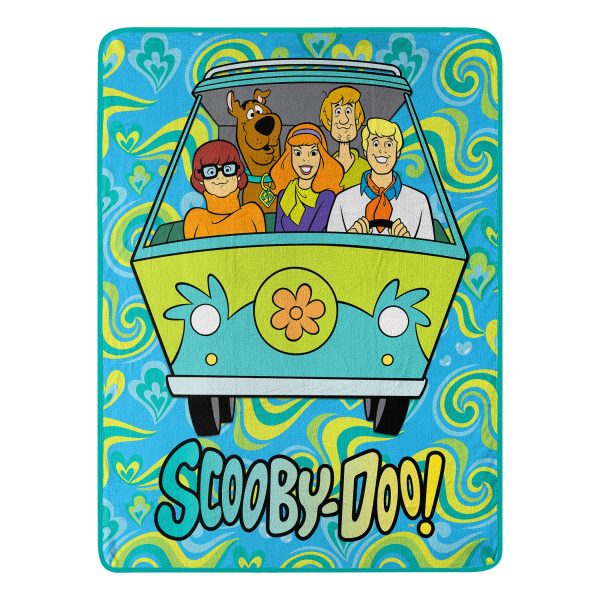 Warner Bros. Scooby-Doo Groovy Baby Micro Raschel Throw Blanket 46x60 Inches For Discount