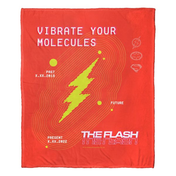 Warner Bros. The Flash Vibrate Your Molecules Silk Touch Throw Blanket 50x60 Inches Fashion