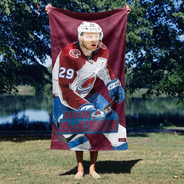 Colorado Avalanche Nathan Mackinnon NHL Beach Towel 30X60 Inches Supply