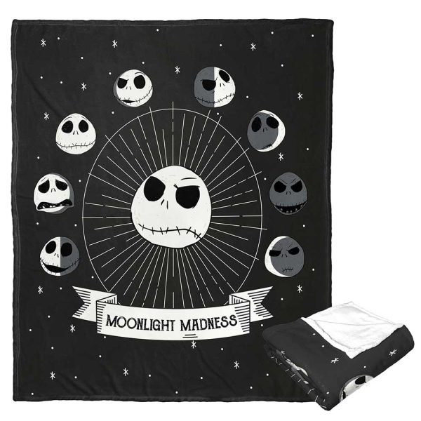 Disney Nightmare Before Christmas Phases Of Jack Silk Touch Throw Blanket 50x60 Inches Online now