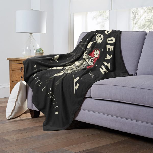 Disney Nightmare Before Christmas Love Till Death Personalization Silk Touch Throw Blanket 50x60 Inches Online Sale