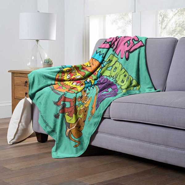 Warner Bros. Scooby-Doo Zombie Burger Silk Touch Throw Blanket 50x60 Inches Sale