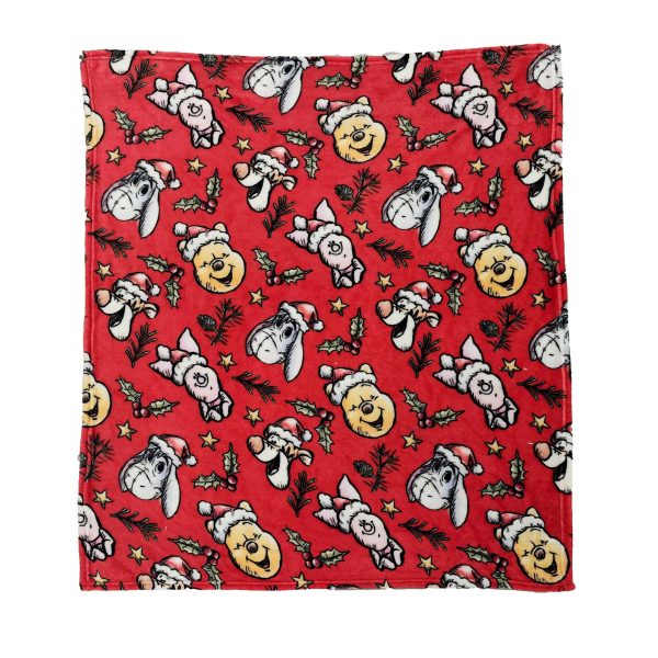 Winnie The Pooh Festive Friends Character Hugger Pillow & Silk Touch Throw Blanket Set 40x50 Inches Cheap