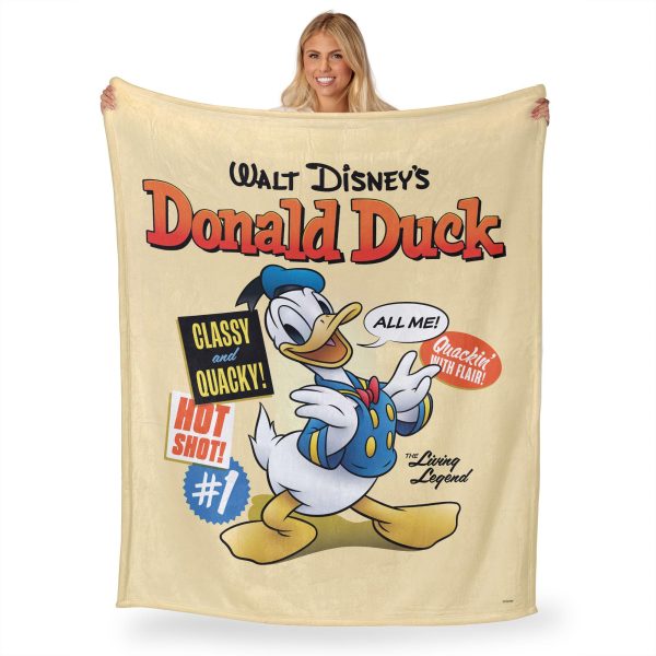 Disney Donald Duck Living Legend Silk Touch Throw Blanket 50x60 Inches For Discount