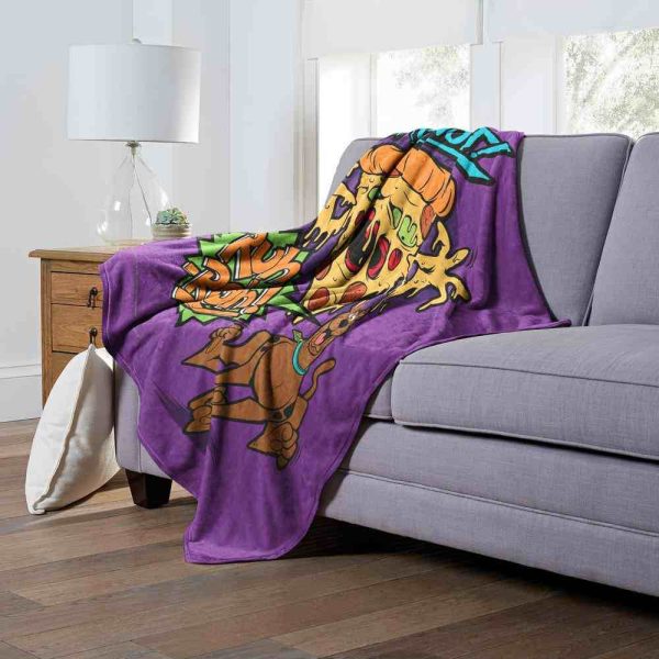 Warner Bros. Scooby-Doo Pizza Ghost Silk Touch Throw Blanket 50x60 Inches Discount