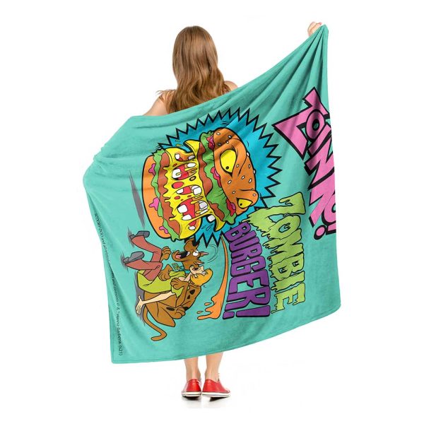 Warner Bros. Scooby-Doo Zombie Burger Silk Touch Throw Blanket 50x60 Inches Sale