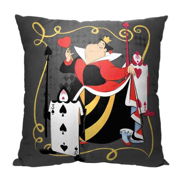 Disney Alice in Wonderland The Queens Way Throw Pillow 18x18 Inches For Sale