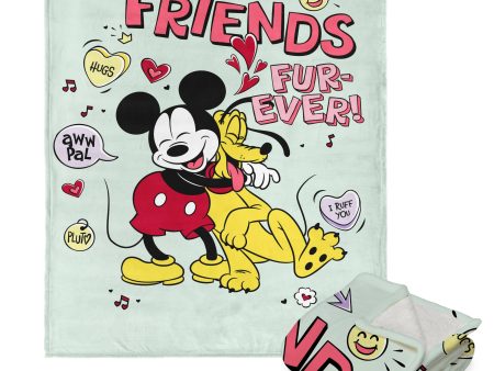 Disney Mickey Mouse Friends Furever Silk Touch Sherpa Throw Blanket 50x60 Inches Supply