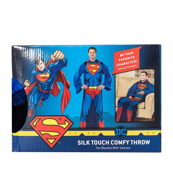 Warner Bros. Superman Being Superman Silk Touch Comfy Throw with Sleeves 48x71 Inches Hot on Sale