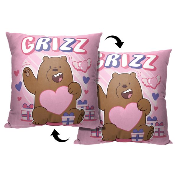 Cartoon Network We Bare Bears Grizz Throw Pillow 18x18 Inches For Sale