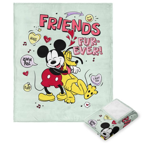 Disney Mickey Mouse Friends Furever Silk Touch Throw Blanket 50x60 Inches For Discount