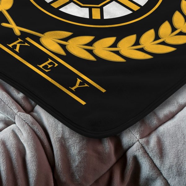 Boston Bruins NHL Plateau Silk Touch Throw Blanket 46X60 Inches For Discount