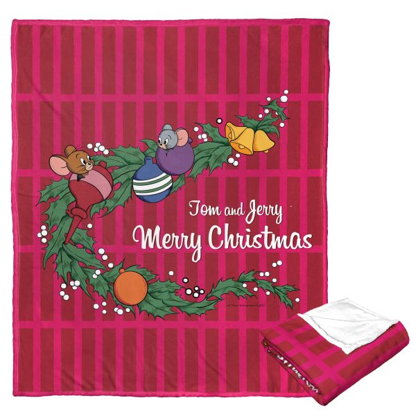 Warner Bros. Tom And Jerry Merry Christmas Silk Touch Throw Blanket 50x60 Inches Online now