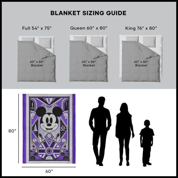 Disney Mickey Mouse Art Deco Mickey Silk Touch Throw Blanket 60x80Inches Online