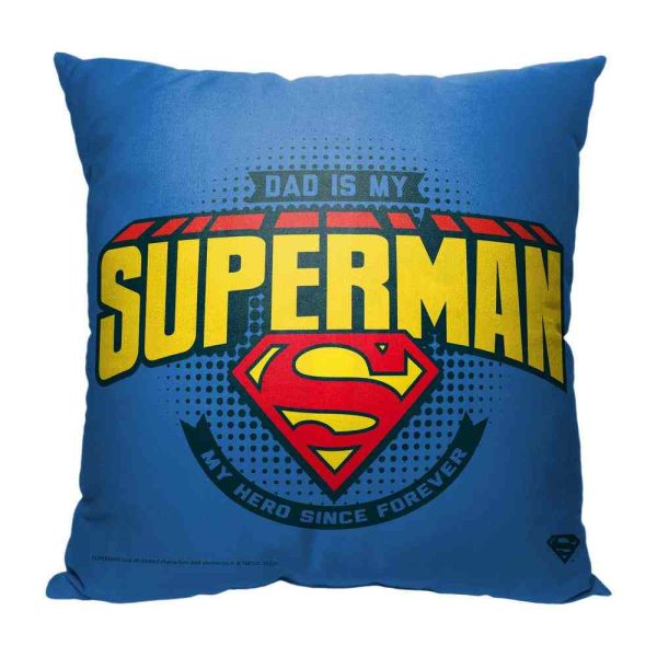 Warner Bros. Superman Dad Is Superrman Throw Pillow 18x18 Inches Supply