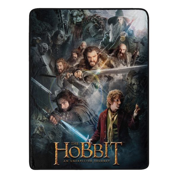 Warner Bros. The Hobbit Unexpected Journey Micro Raschel Throw Blanket 46x60 Inches on Sale