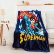 Warner Bros. Superman Hero Burst Micro Raschel Throw Blanket 46x60 Inches Fashion