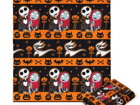 Disney Nightmare Before Christmas Striped Nightmare Silk Touch Throw Blanket 50x70 Inches Sale