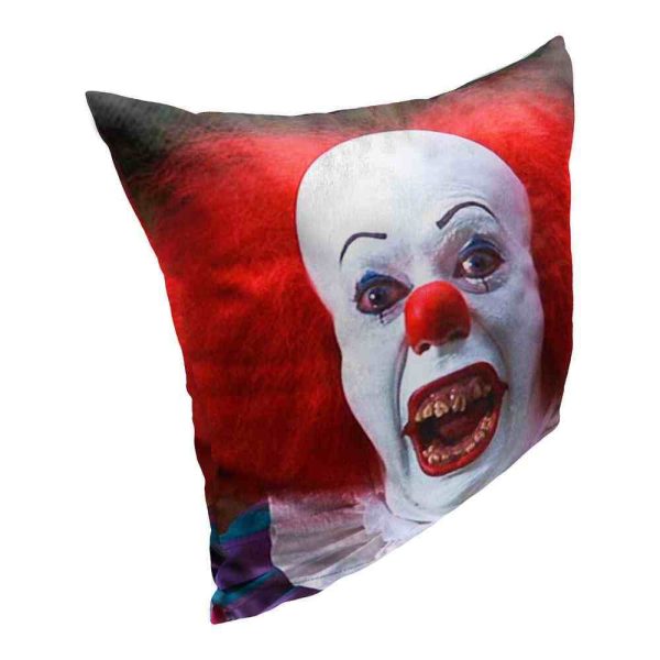 Warner Bros. It Miniseries Not So Friendly Clown Throw Pillow 18x18 Inches For Cheap