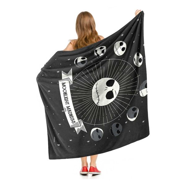 Disney Nightmare Before Christmas Phases Of Jack Silk Touch Throw Blanket 50x60 Inches Online now