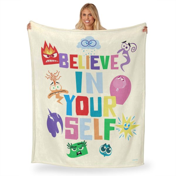 Disney Inside Out 2 I Believe Silk Touch Throw Blanket 50x60 Inches Sale