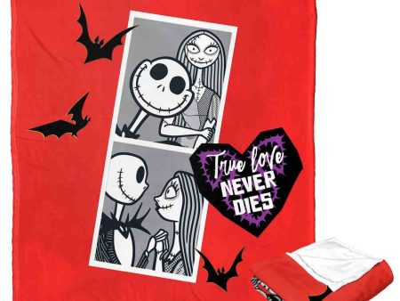 Disney Nightmare Before Christmas True Love Photos Silk Touch Throw Blanket 50x60 Inches For Sale