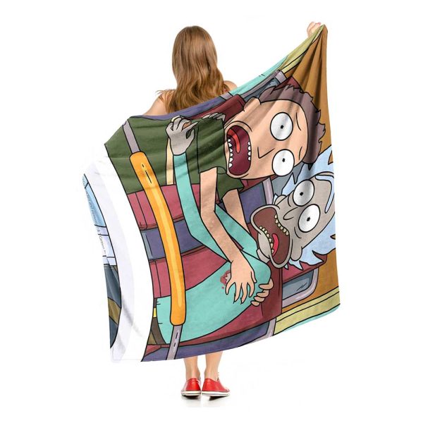 Warner Bros. Rick and Morty Hold On Silk Touch Throw Blanket 50x60 Inches Cheap