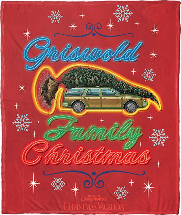 Warner Bros. WB 100 Griswold Christmas Silk Touch Throw Blanket 50x60 Inches For Sale