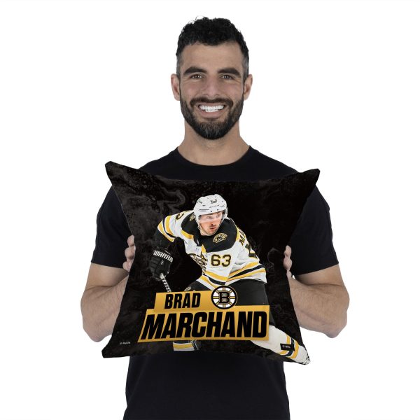 Boston Bruins Brad Marchand NHL Throw Pillow 18X18 Inches Fashion