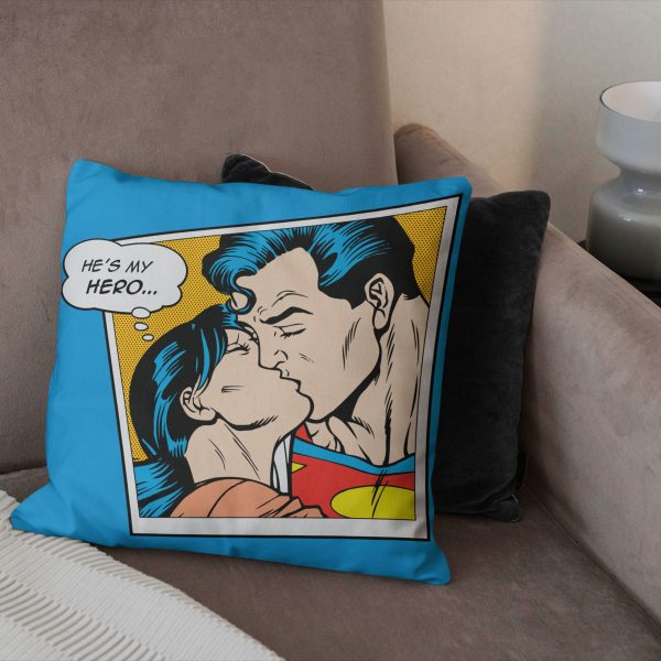 Warner Bros. Superman Hes My Hero Throw Pillow 18x18 Inches Supply