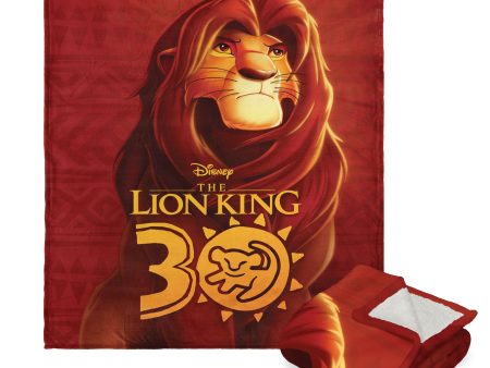 Disney Lion King The King Silk Touch Sherpa Throw Blanket 50x60 Inches Hot on Sale