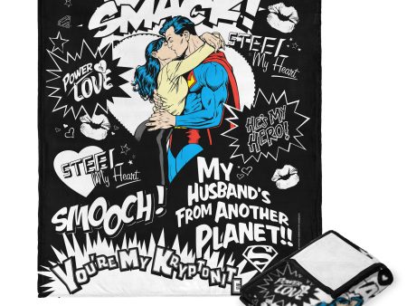 Warner Bros. Superman Many Kisses Silk Touch Throw Blanket 50x60 Inches on Sale