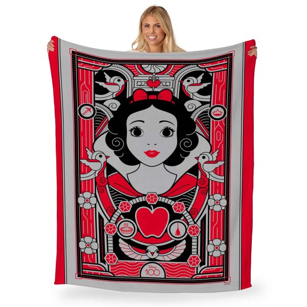 Disney D100 Art Deco Snow White Silk Touch Throw Blanket 60x80 Inches Sale