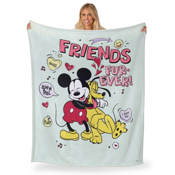 Disney Mickey Mouse Friends Furever Silk Touch Throw Blanket 50x60 Inches For Discount