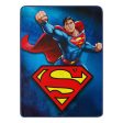 Warner Bros. Superman Man Of Steel Micro Raschel Throw Blanket 46x60 Inches Supply