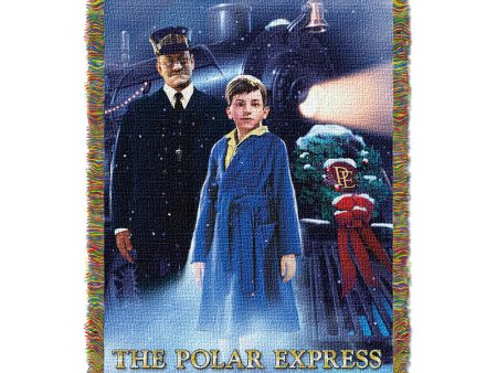 Warner Bros. Polar Express We Believe Woven Tapestry Throw Blanket 48x60 Inches on Sale