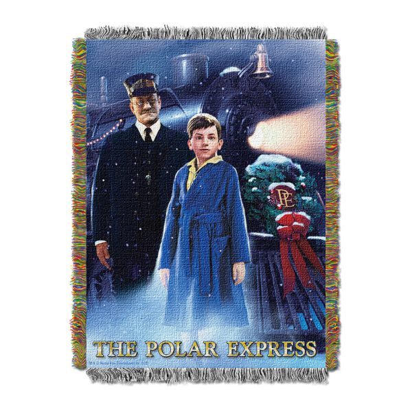 Warner Bros. Polar Express We Believe Woven Tapestry Throw Blanket 48x60 Inches on Sale